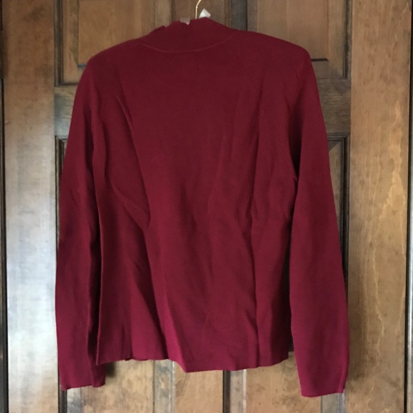 maroon mock turtleneck